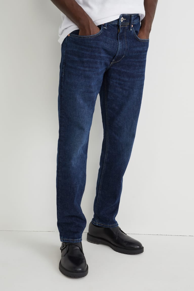 Jeans C&A Tapered With Hemp Fibres Lycra® Azules Azules Oscuro | LATYKE-861