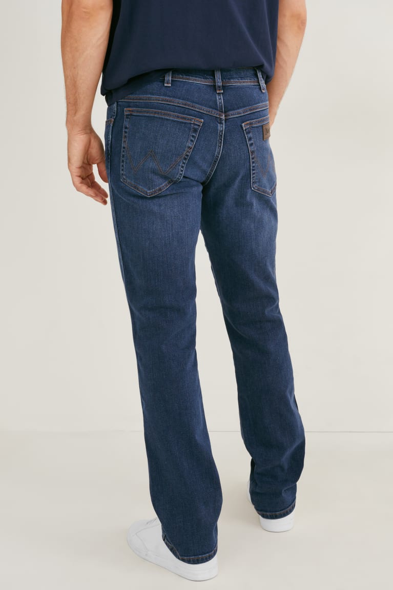 Jeans C&A Wrangler Directo Azules Azules Oscuro | KOCPEX-672