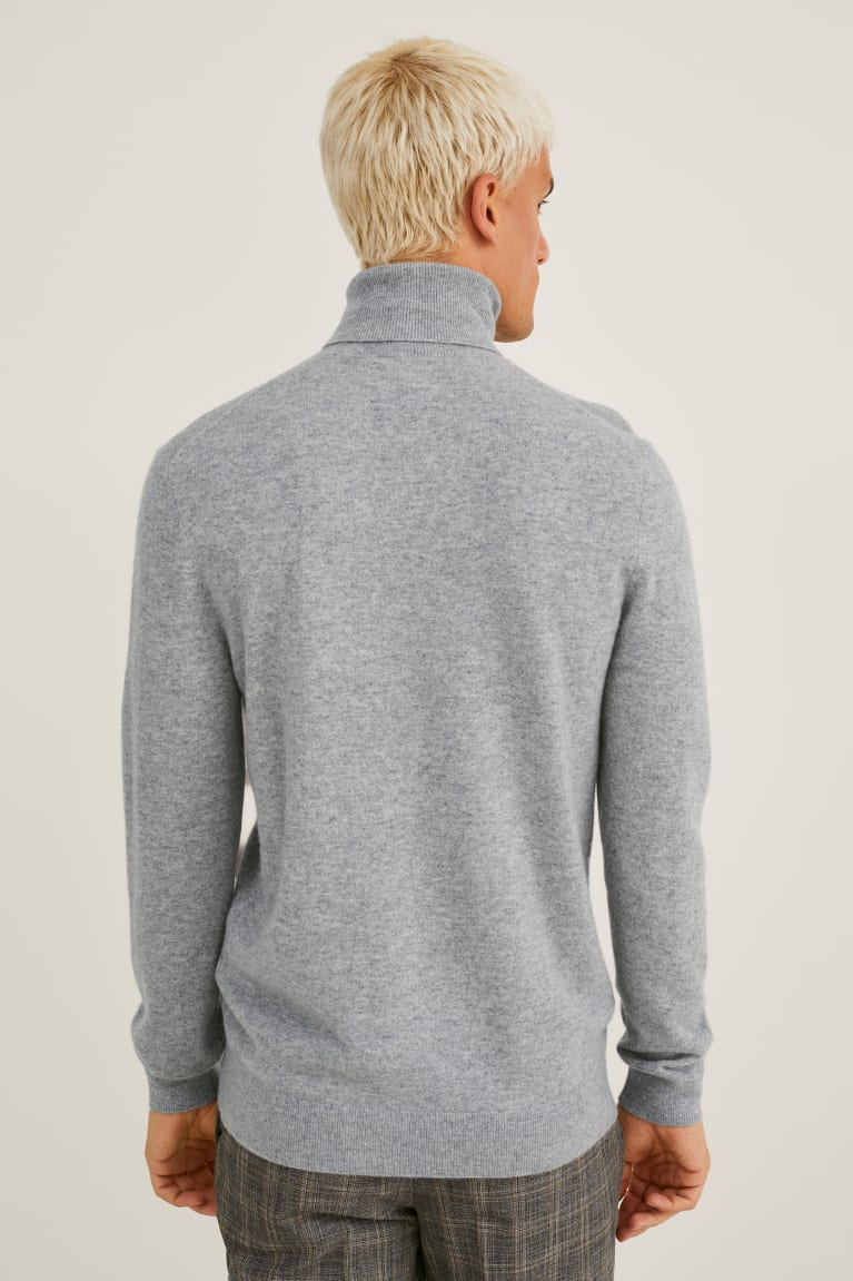 Jerséis C&A Cashmere Polo Neck Gris | LVRAOE-812