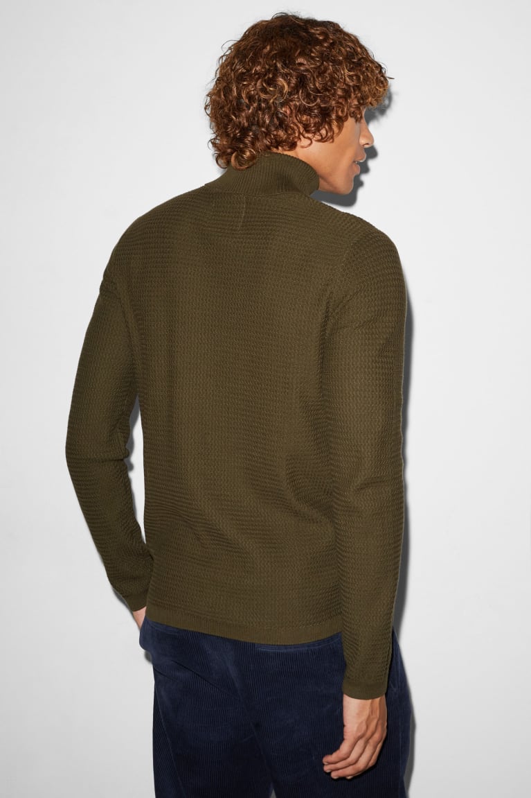 Jerséis C&A Clockhouse Polo Neck Verde Oscuro | UJKBMR-602