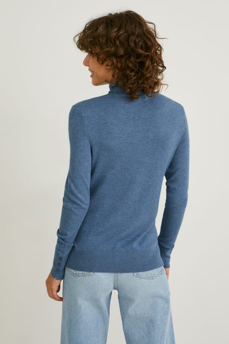 Jerséis C&A Polo Neck Azules | SLAZMW-240