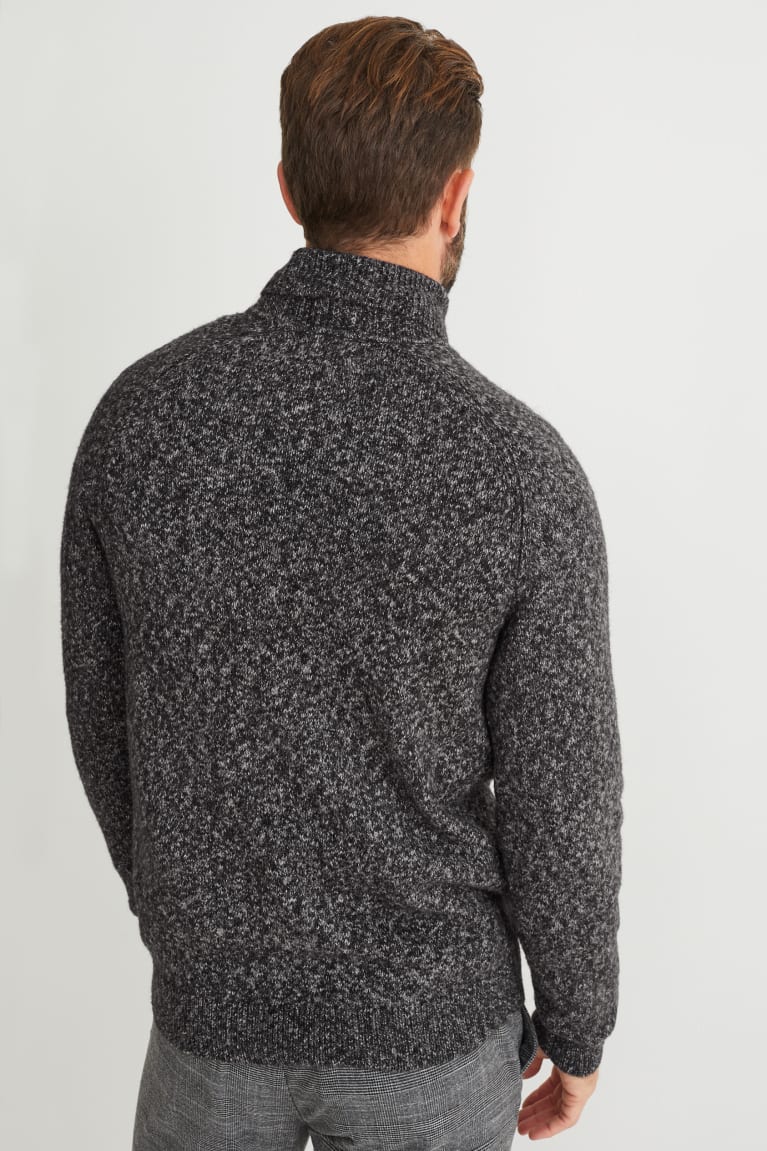 Jerséis C&A Polo Neck Gris Oscuro | GHKIET-683