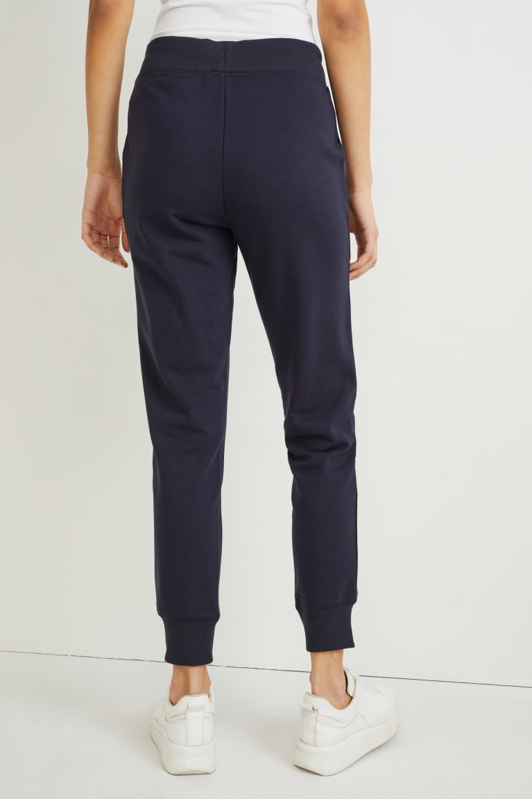 Pantalones C&A Basic Joggers Organic Algodon Azules Oscuro | WYSAMU-452