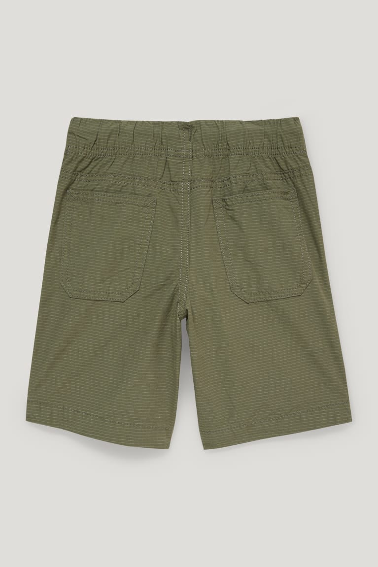 Pantalones C&A Bermuda A Rayas Verde | VTZHBI-186