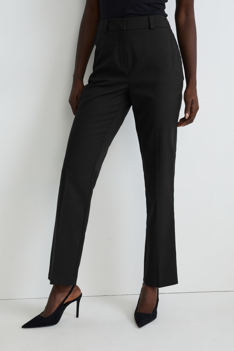 Pantalones C&A Business Directo Fit Recycled Negras | EDNZQI-574