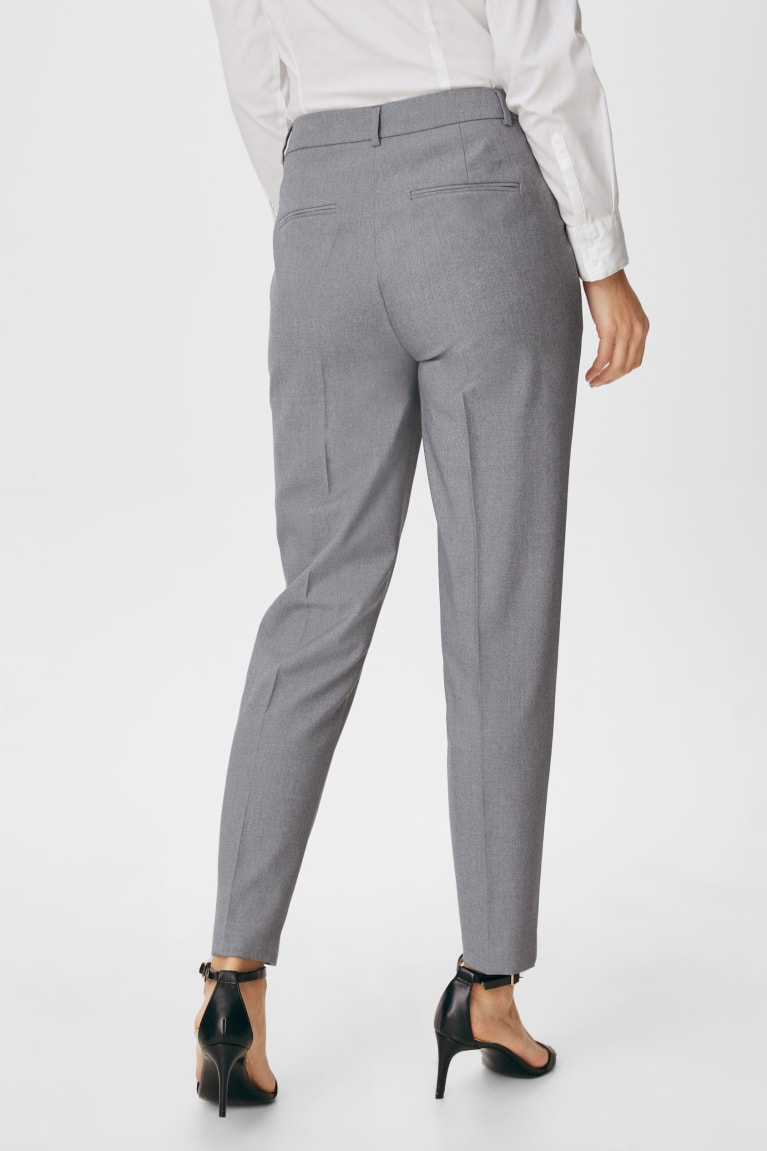 Pantalones C&A Business Tailored Fit Recycled Gris | IWZKBV-928