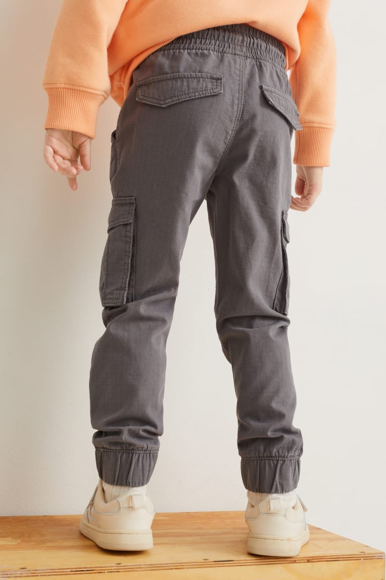 Pantalones C&A Cargo Directo Fit Gris Oscuro | VMQSYK-291