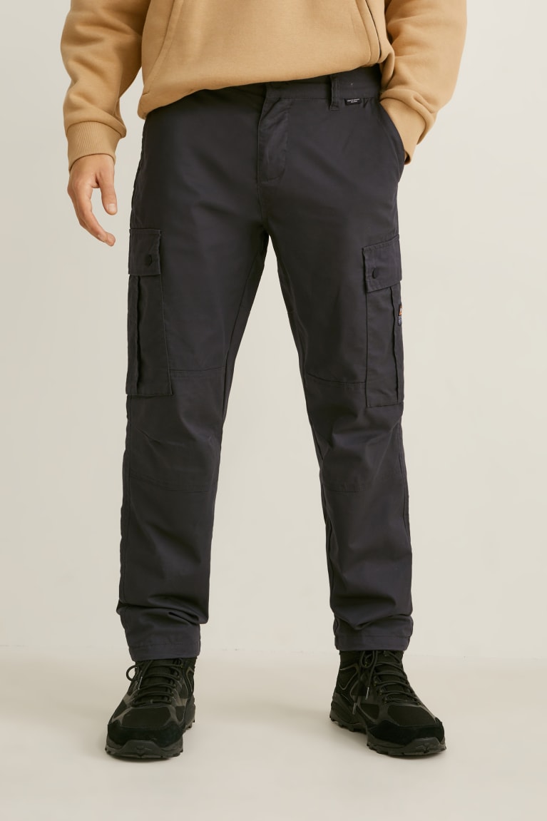 Pantalones C&A Cargo Lycra® Recycled Gris Oscuro | ACQBUK-768