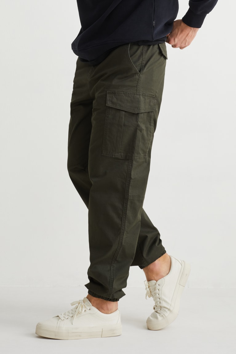 Pantalones C&A Cargo Regular Fit Lycra® Azules Verde | GEIZLX-610