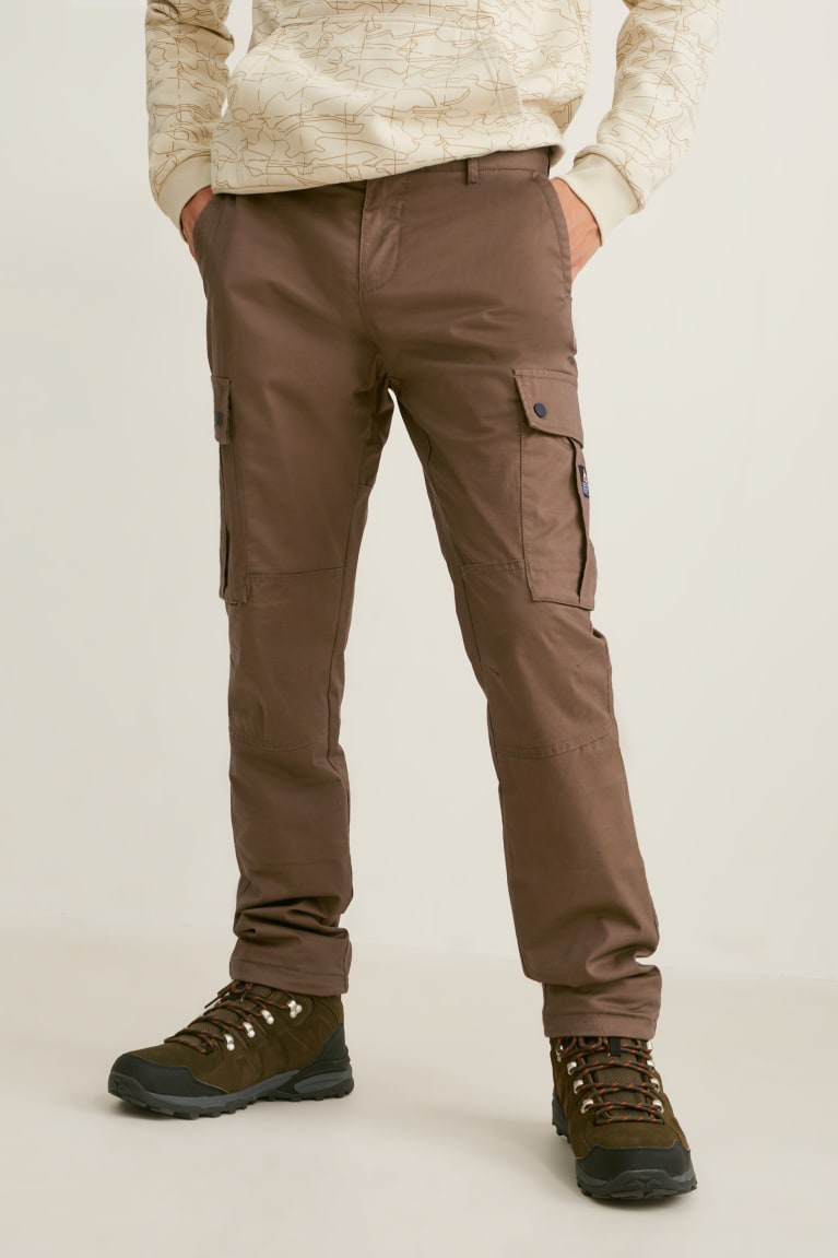 Pantalones C&A Cargo Regular Fit Lycra® Recycled Kaki | RXHKAW-053