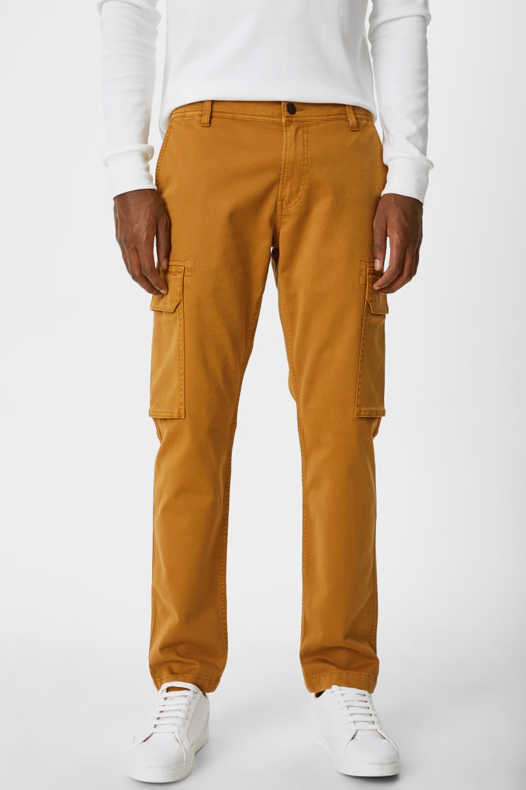 Pantalones C&A Cargo Tapered Fit Moutarde Amarillo | WODHNI-168