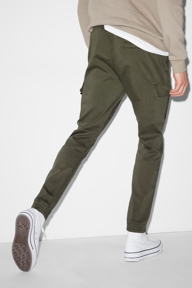 Pantalones C&A Cargohose Slim Fit Lycra® Verde Oscuro | WVHQXB-315