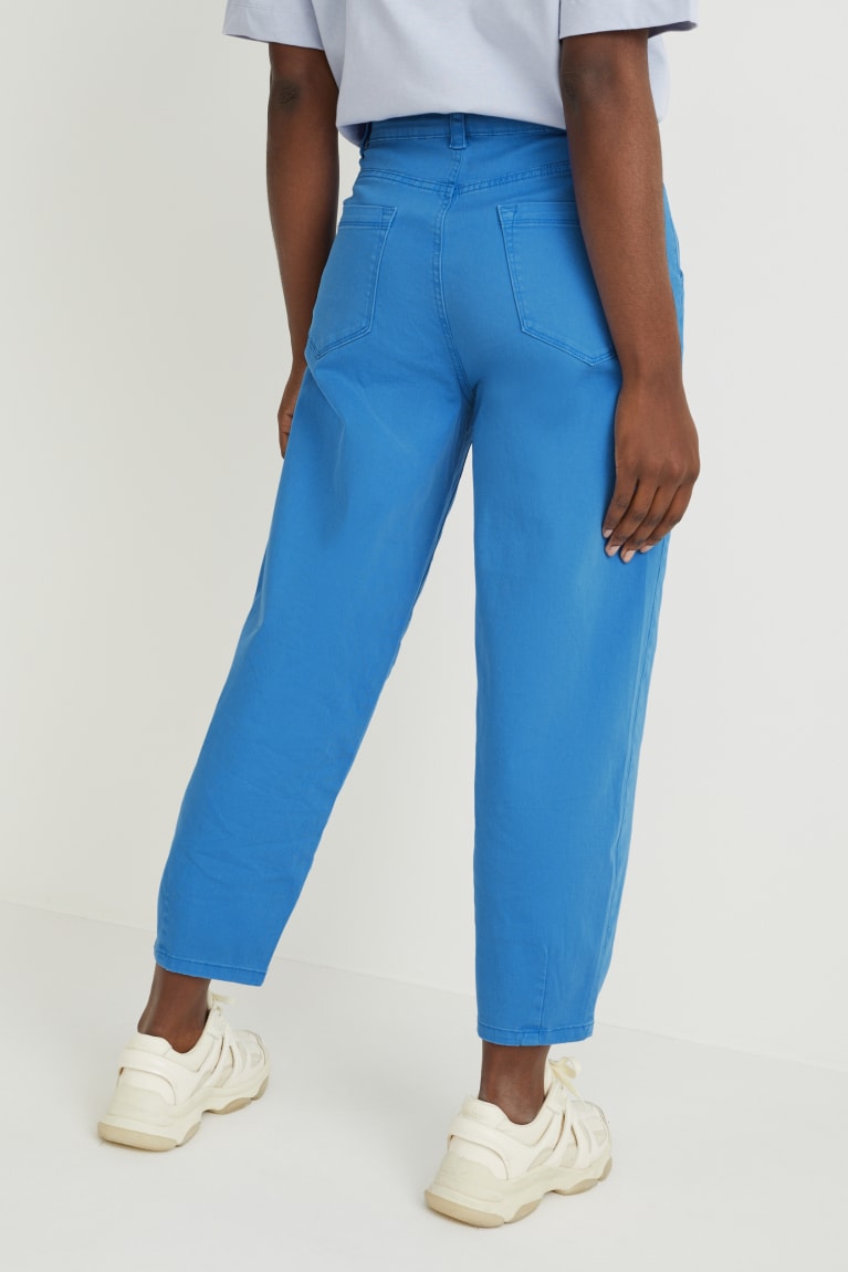 Pantalones C&A Chinos Mid-rise Cintura Tapered Fit Azules | ZBDKRY-514