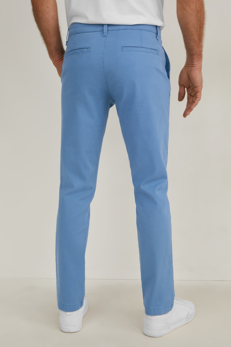 Pantalones C&A Chinos Regular Fit Lycra® Azules | WAJNSZ-782