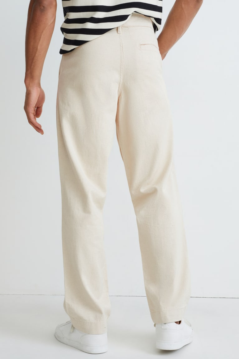 Pantalones C&A Chinos Relaxed Fit Cradle To Cradle Certified® Gold Creme | WUGDVZ-204