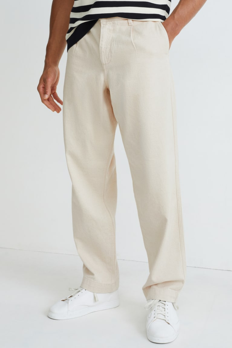 Pantalones C&A Chinos Relaxed Fit Cradle To Cradle Certified® Gold Creme | WUGDVZ-204