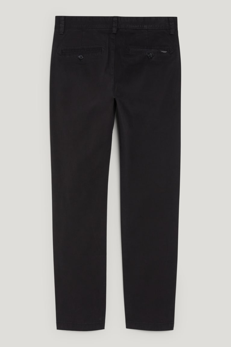 Pantalones C&A Chinos Slim Fit Flex Lycra® Negras | JLXMUT-173