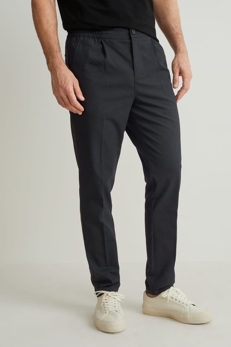 Pantalones C&A Chinos Tapered Fit Flex Gris Oscuro | JAPRUS-108