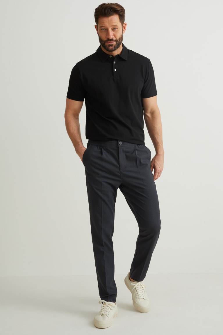 Pantalones C&A Chinos Tapered Fit Flex Gris Oscuro | JAPRUS-108