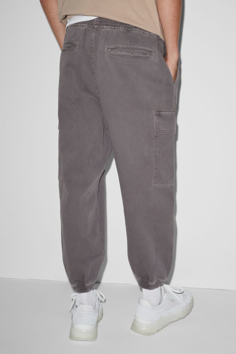 Pantalones C&A Clockhouse Cargo Loose Fit Gris | REDPBM-963