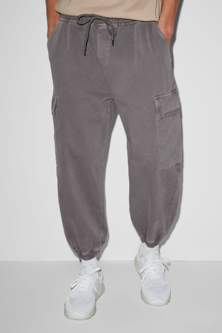 Pantalones C&A Clockhouse Cargo Loose Fit Gris | REDPBM-963