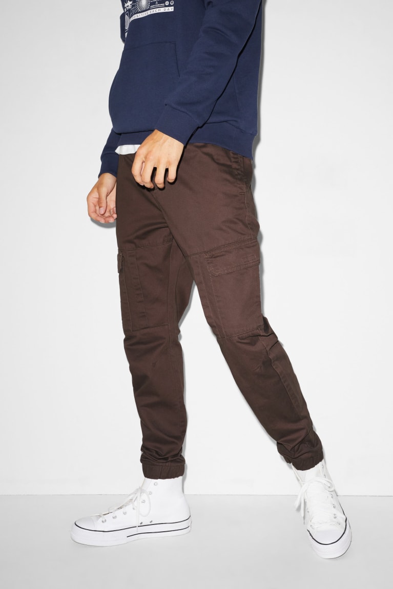 Pantalones C&A Clockhouse Cargo Slim Fit Marrones Oscuro | XPHRDZ-819