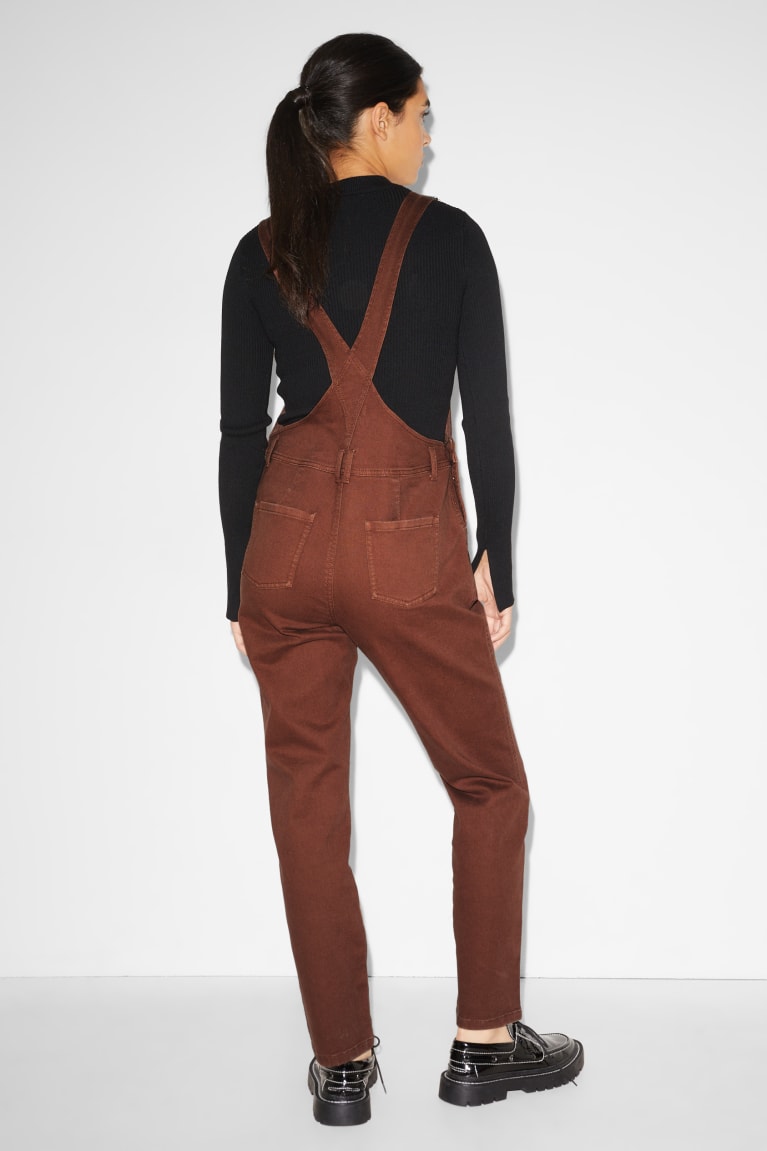 Pantalones C&A Clockhouse Dungarees Marrones | QVOAYE-324