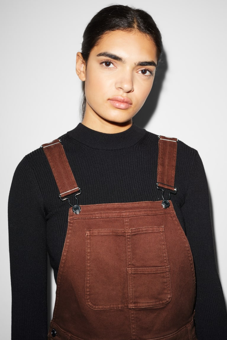 Pantalones C&A Clockhouse Dungarees Marrones | QVOAYE-324