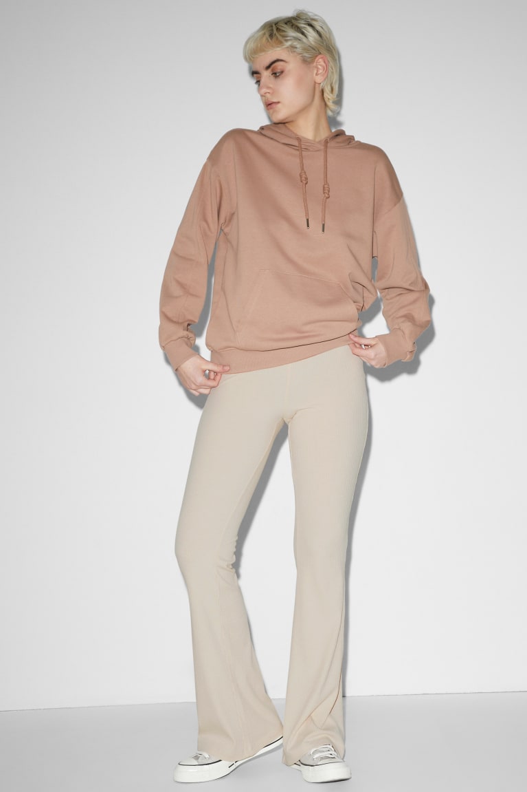 Pantalones C&A Clockhouse Jersey Comodidad Fit Beige Claro | MAHRWL-928