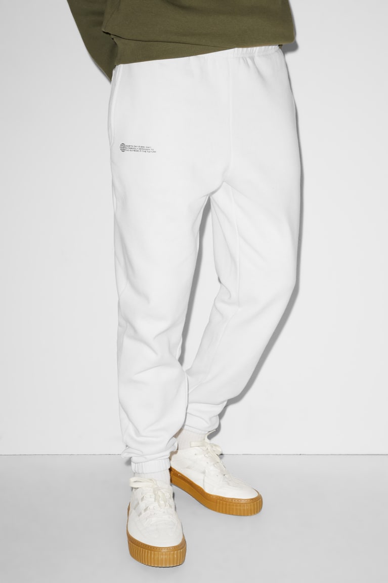 Pantalones C&A Clockhouse Joggers Blancas | XFVEPD-136