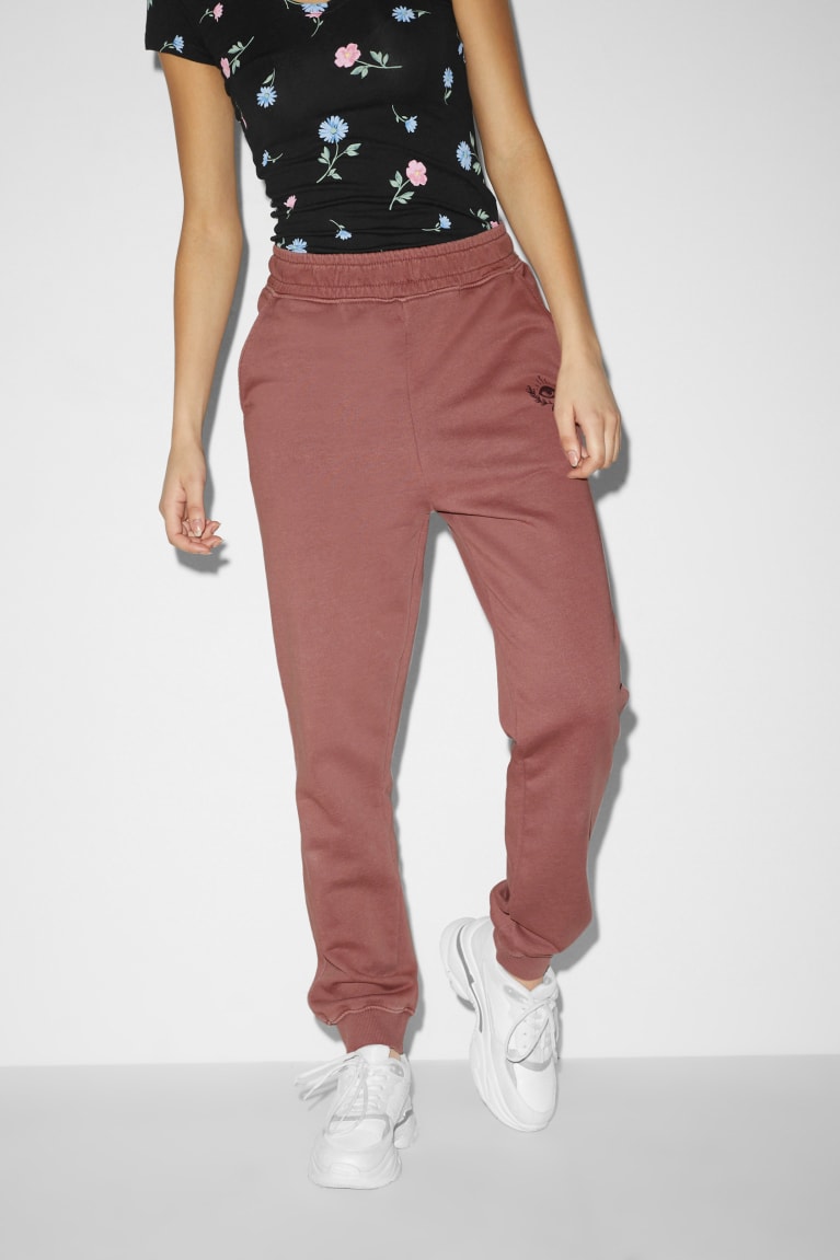 Pantalones C&A Clockhouse Joggers Burdeos | RUWGPM-260