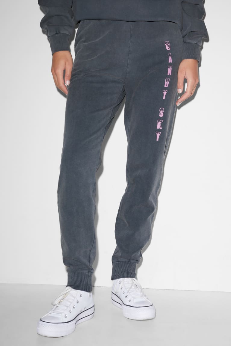 Pantalones C&A Clockhouse Joggers Gris Oscuro | WMRDJV-718