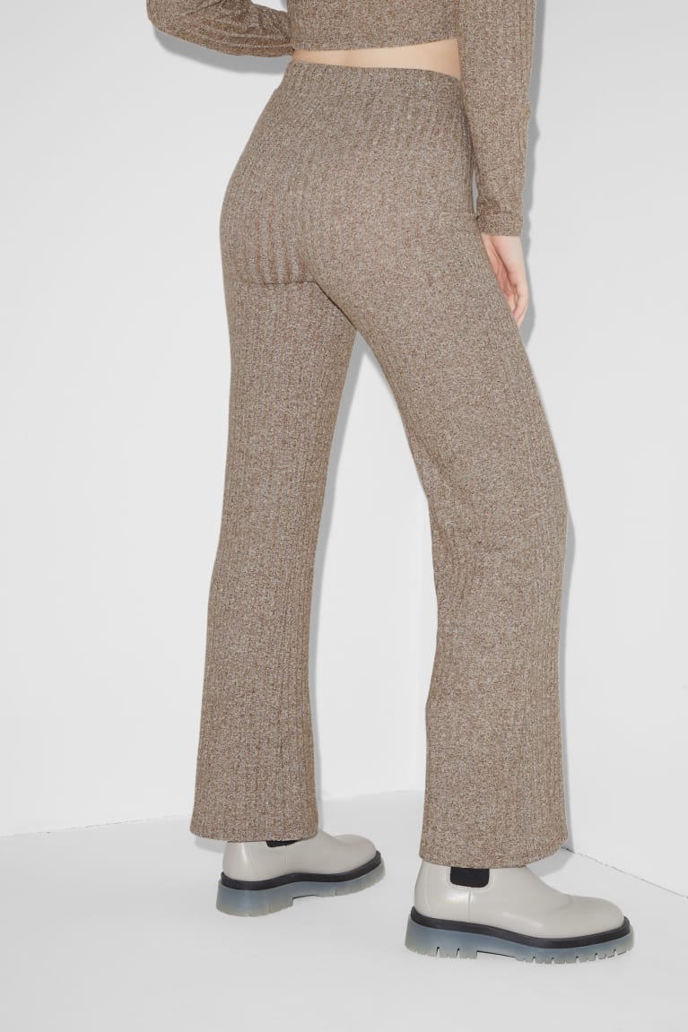 Pantalones C&A Clockhouse Knit Marrones | OKDRYA-457