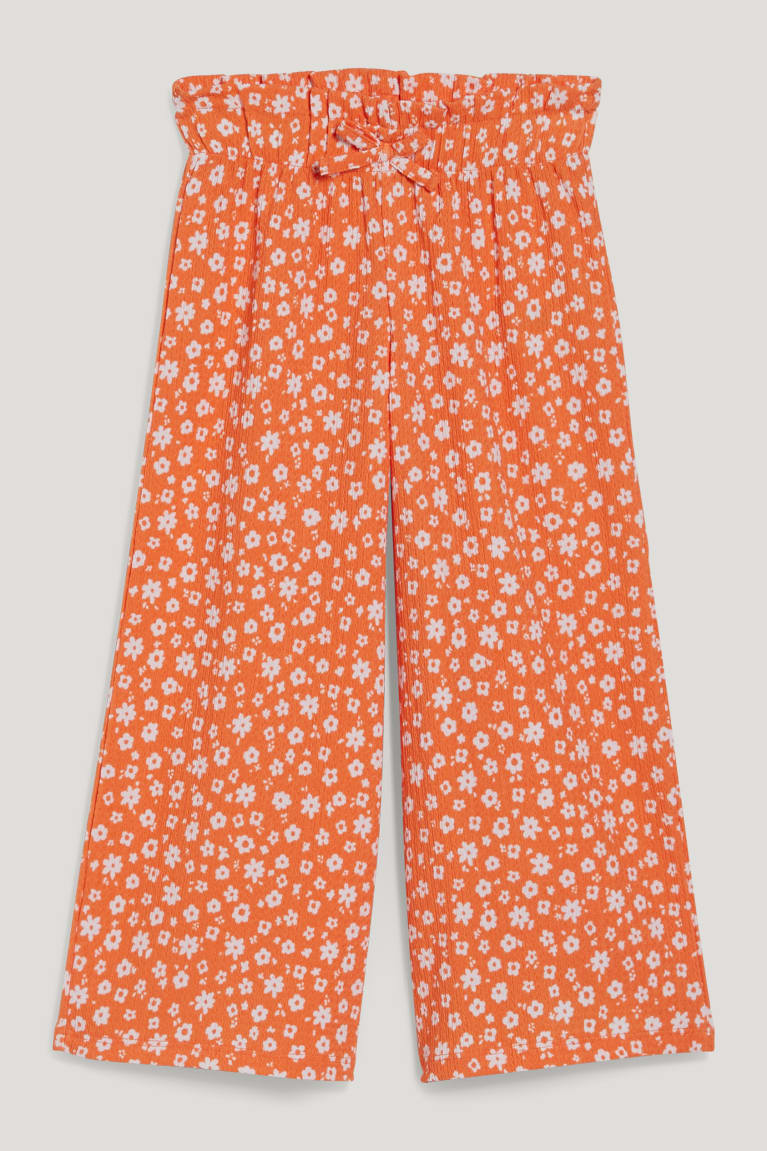 Pantalones C&A Cloth Floral Naranjas | XQNORT-120