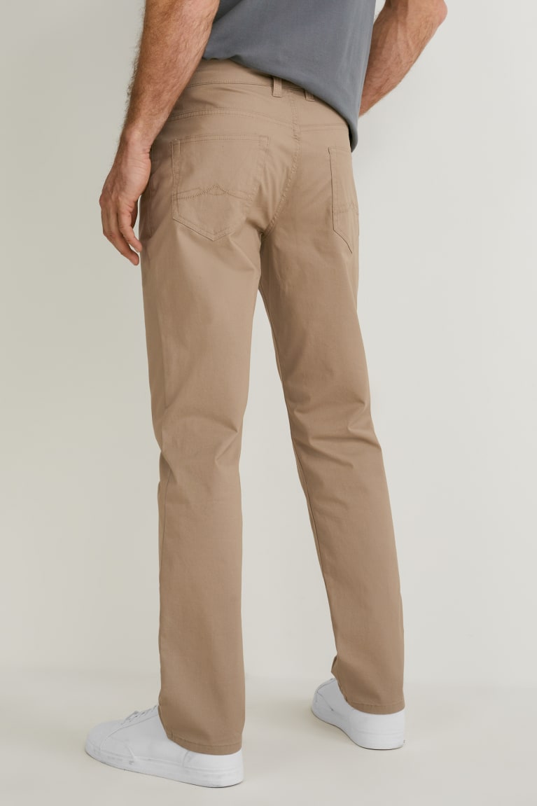 Pantalones C&A Directo Fit Organic Algodon Lycra® Beige | MIFNEB-308