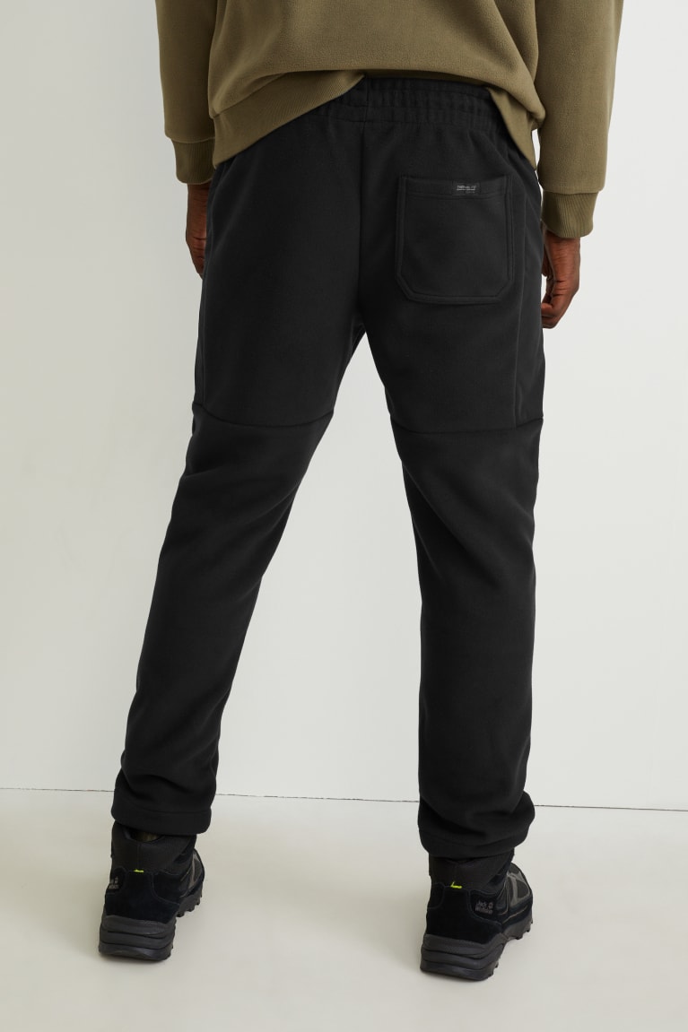 Pantalones C&A Fleece Joggers Thermolite® Ecomade Recycled Negras | HBCPMV-283