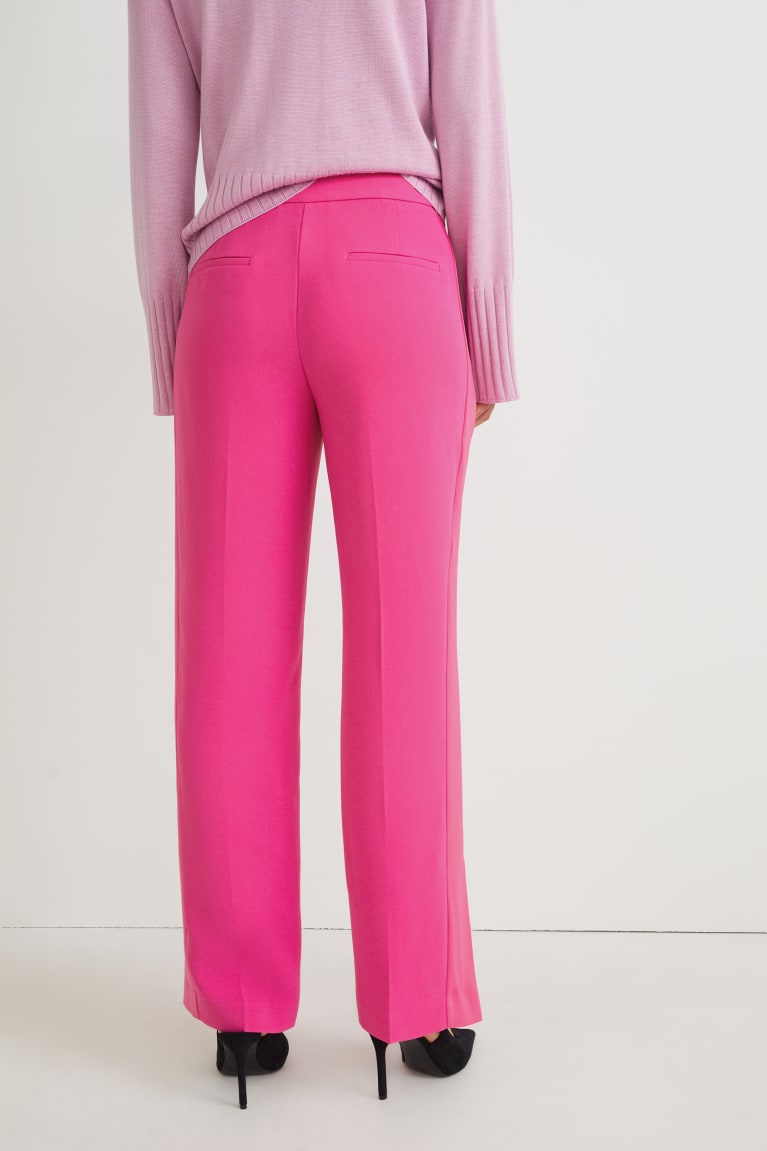 Pantalones C&A High Cintura Directo Fit Recycled Rosas | NHOFUI-697