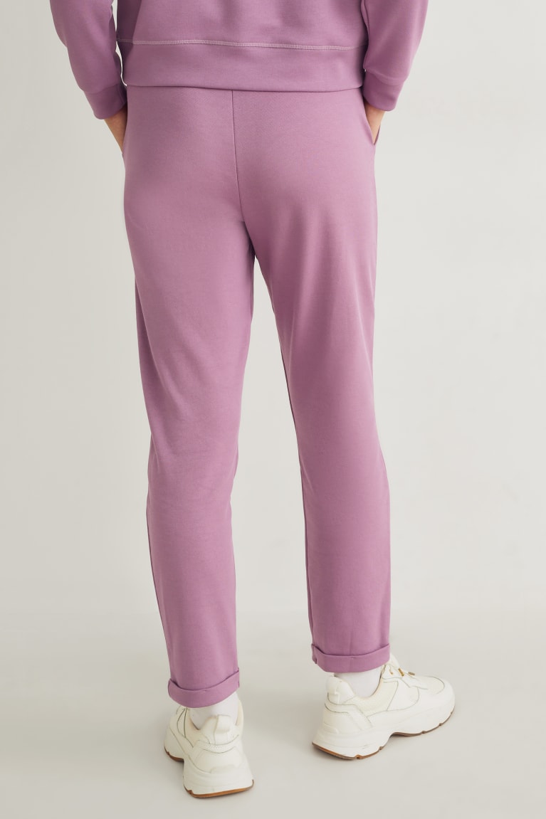 Pantalones C&A Jersey Flaco Fit Moradas | ZWENVF-053