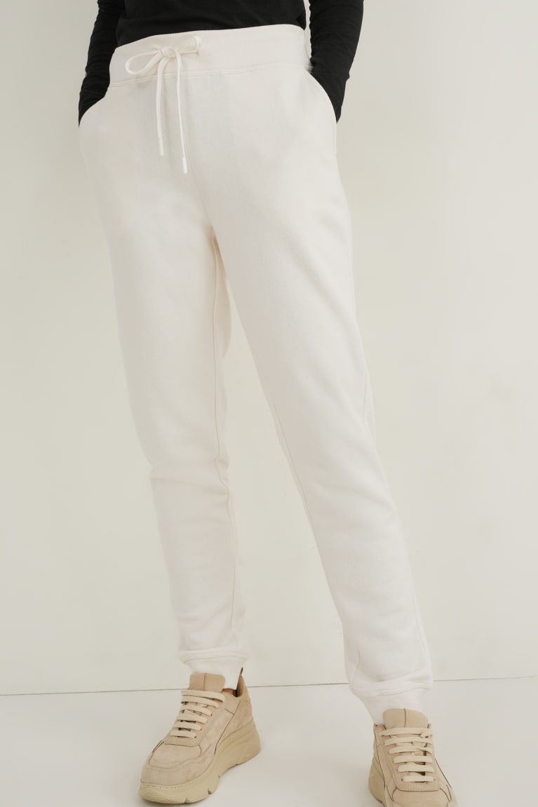 Pantalones C&A Joggers Organic Algodon Blancas | TWYAKL-642