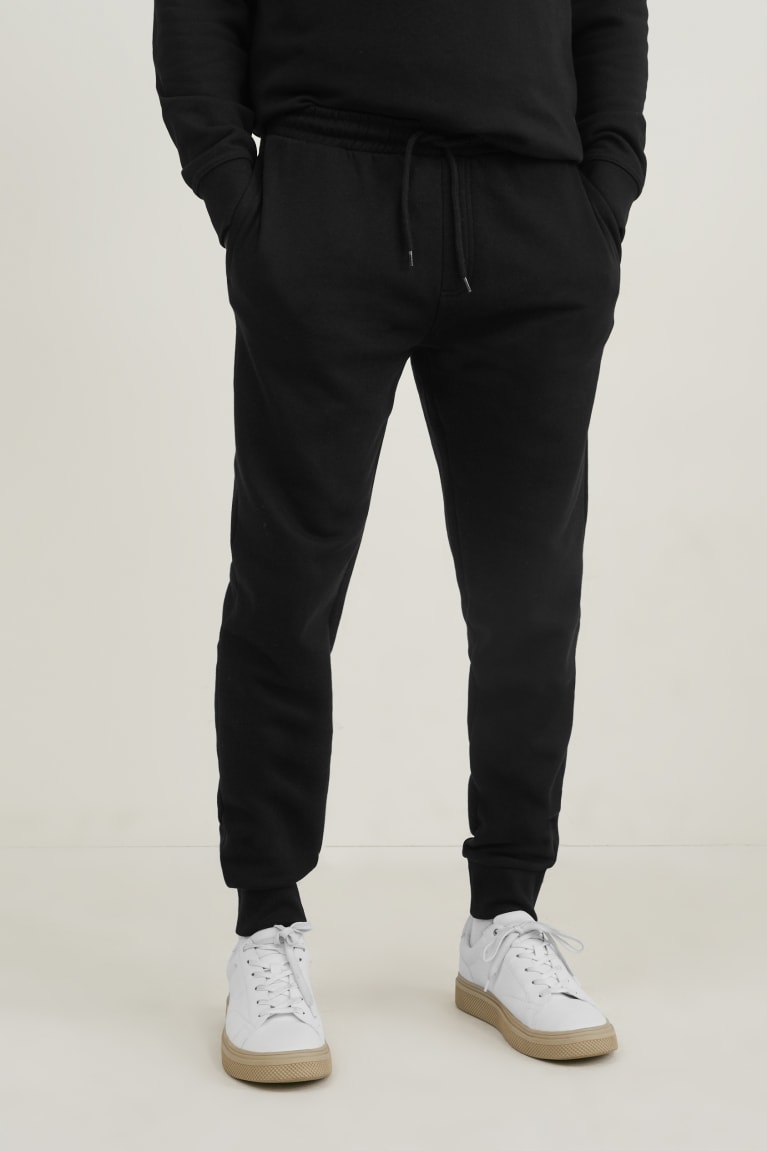 Pantalones C&A Joggers Organic Algodon Negras | SNXBWJ-502