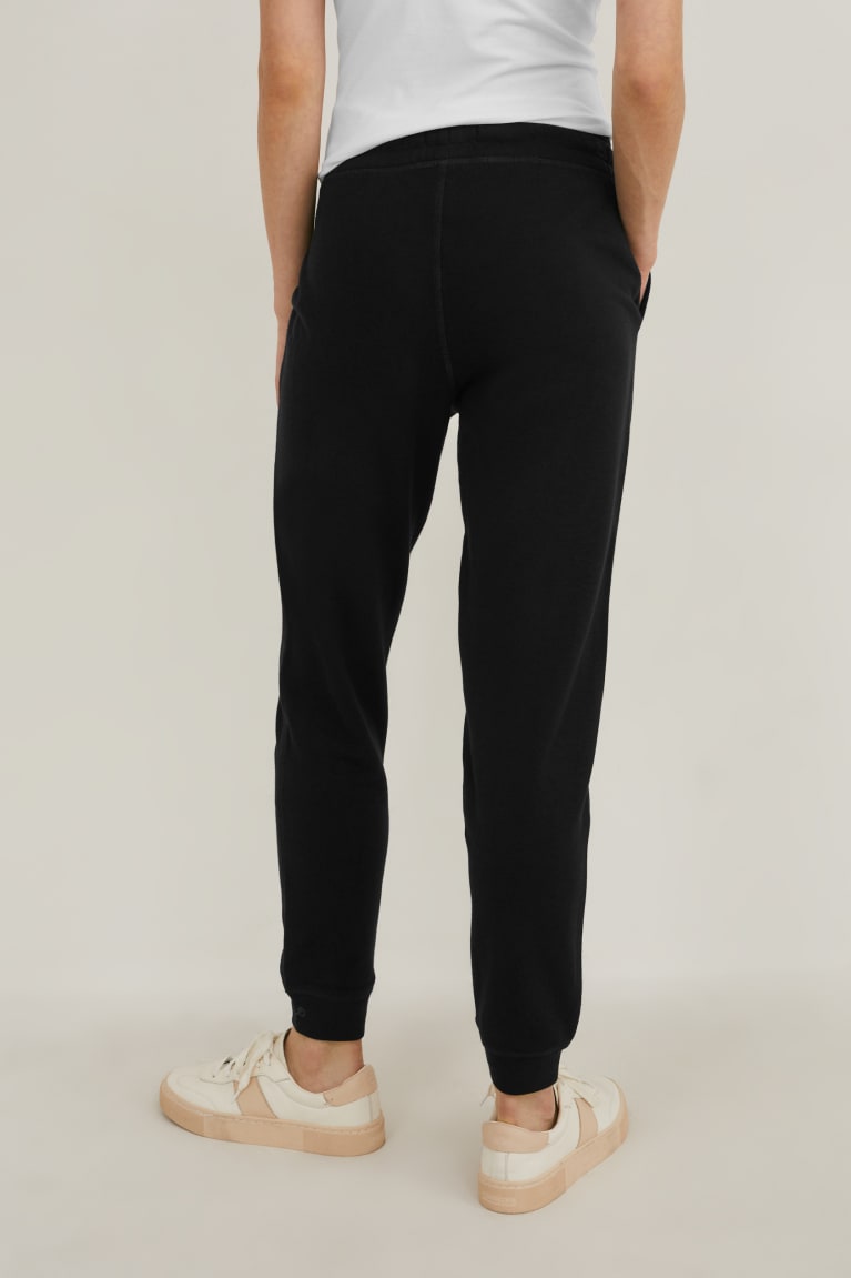 Pantalones C&A Joggers Organic Algodon Recycled Negras | WAHYCJ-321