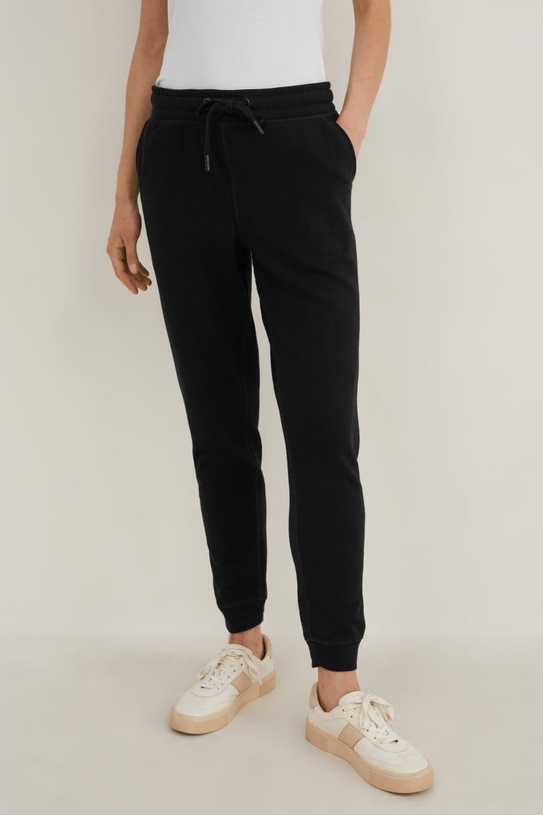 Pantalones C&A Joggers Organic Algodon Recycled Negras | WAHYCJ-321