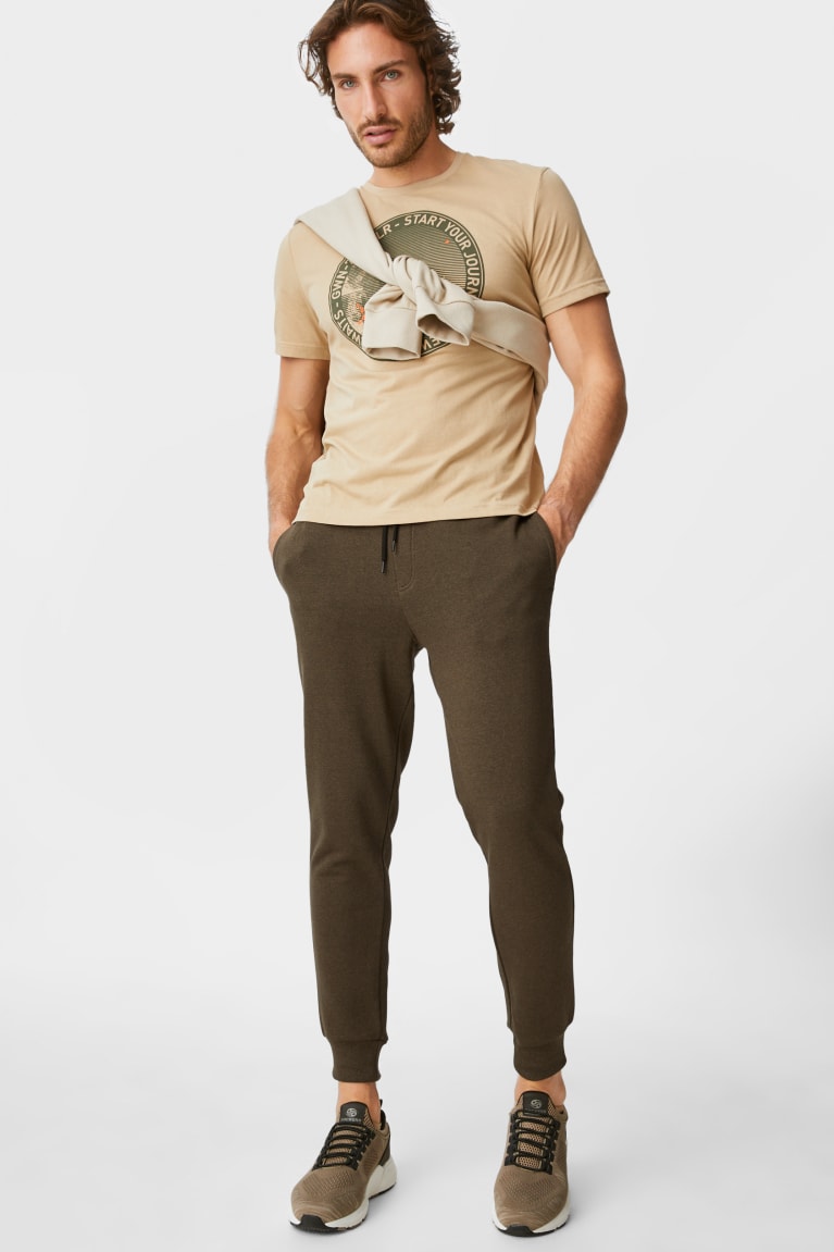 Pantalones C&A Joggers Organic Algodon Verde Oscuro | VQBEPU-876