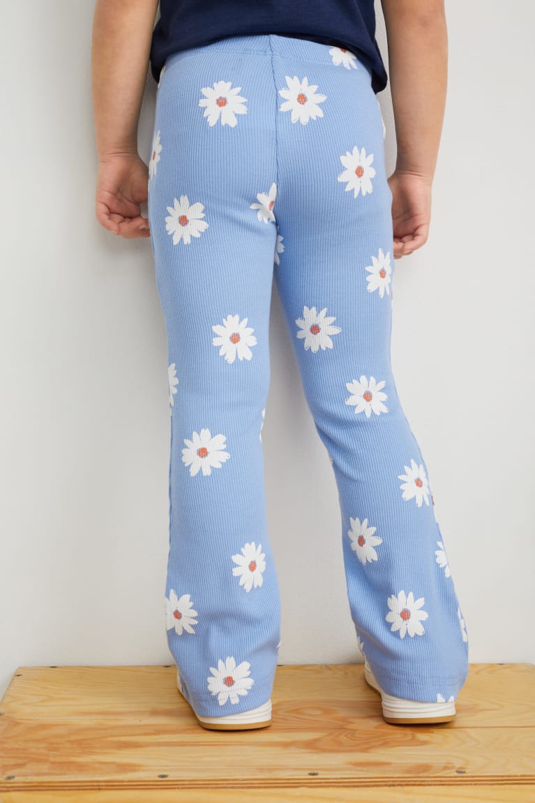 Pantalones C&A Leggings Floral Azules | YNQJIG-498