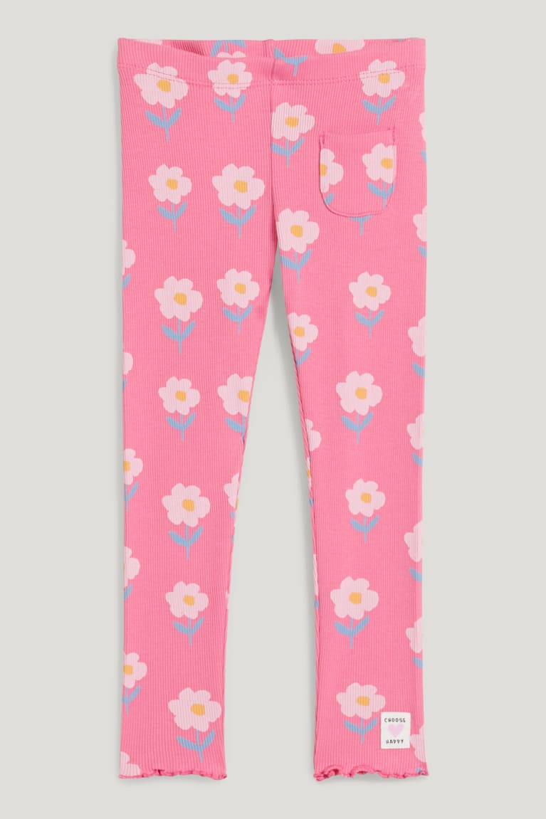 Pantalones C&A Leggings Floral Rosas | QLGPEO-694