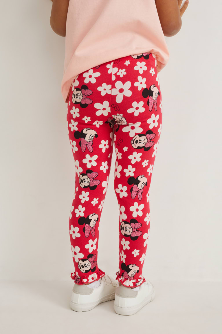 Pantalones C&A Minnie Mouse Leggings Floral Rosas | UJLRKA-976