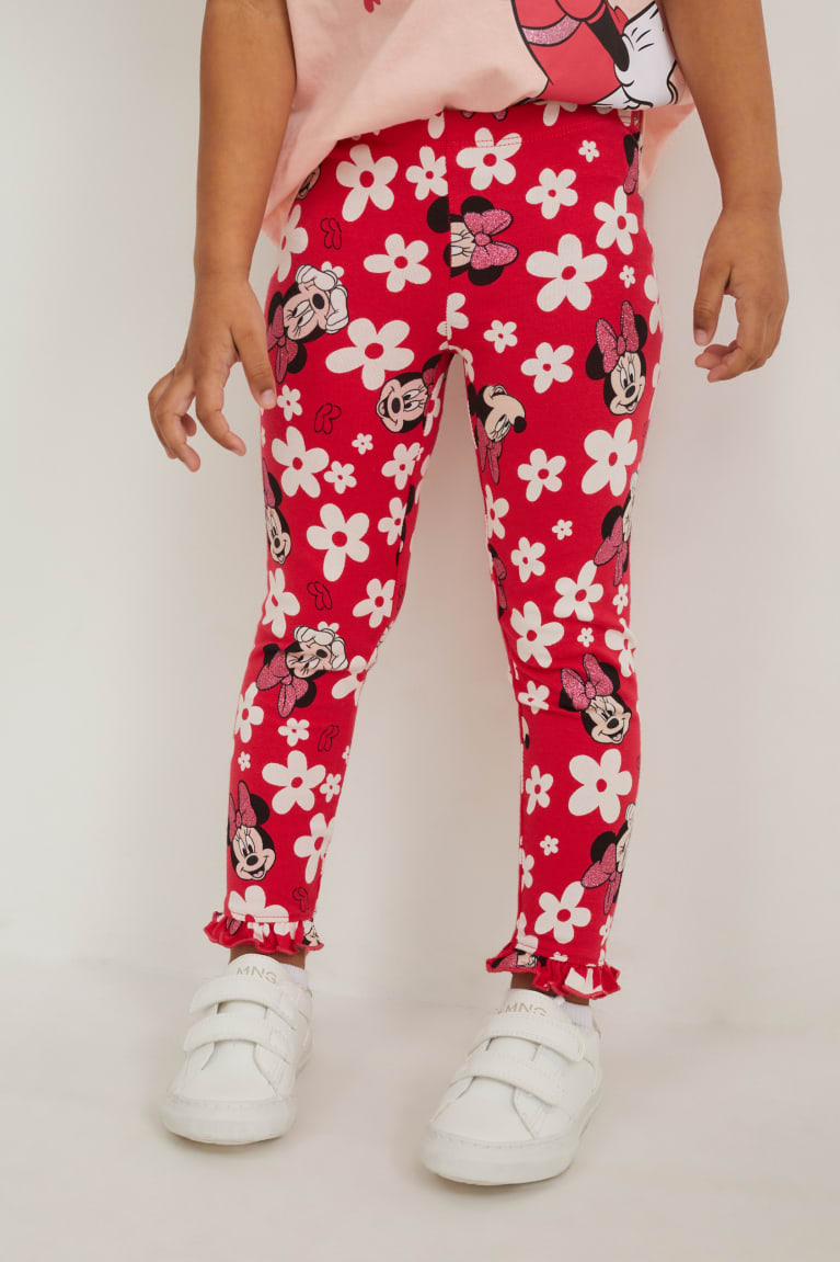 Pantalones C&A Minnie Mouse Leggings Floral Rosas | UJLRKA-976