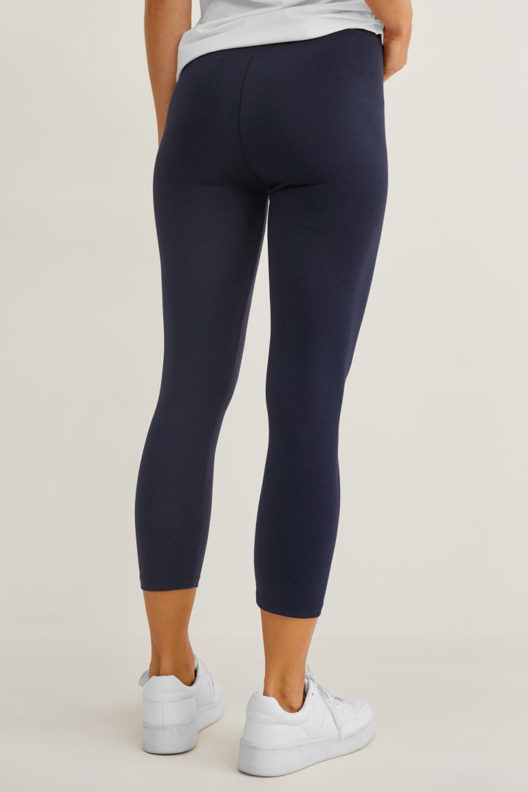 Pantalones C&A Multipack Of 2 Basic Leggings Organic Algodon Azules Oscuro | JKPFLX-957