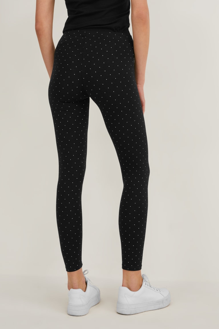 Pantalones C&A Multipack Of 2 Basic Leggings Organic Algodon Negras | TWPMVO-678