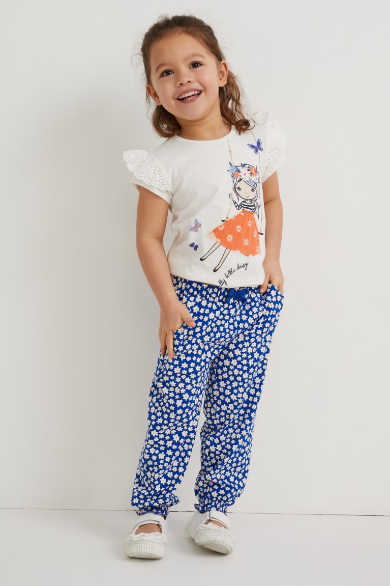 Pantalones C&A Multipack Of 2 Floral Azules | SVRJLC-710